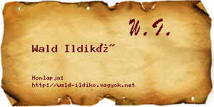 Wald Ildikó névjegykártya
