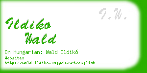 ildiko wald business card