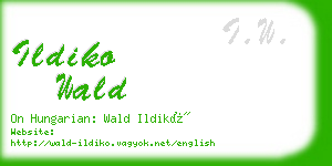 ildiko wald business card